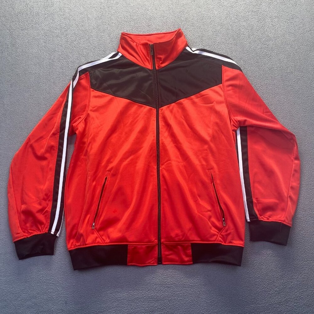 Royal Threads VTG Jacket Full Zip  Men's Red Jacket Size Large,Full Zip,Pockets